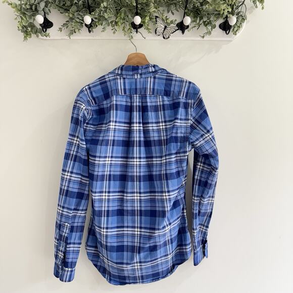 Men’s Ralph Lauren Blue Plaid Button Down Slim Fit Shirt Medium OO2 - Picture 4 of 4